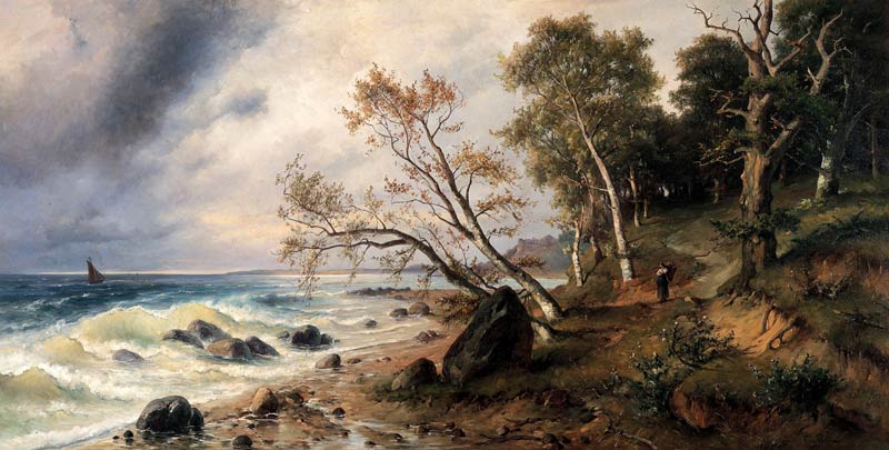 Ostseeküste auf der Insel Vilm von Friedrich Preller d.J.