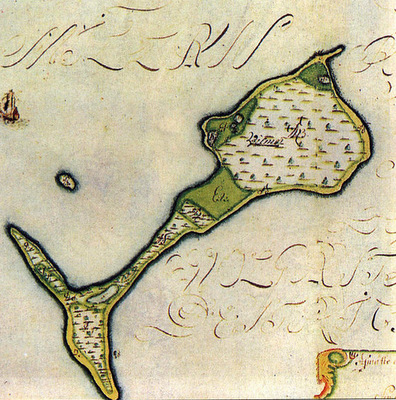 Karte der Insel Vilm von 1695